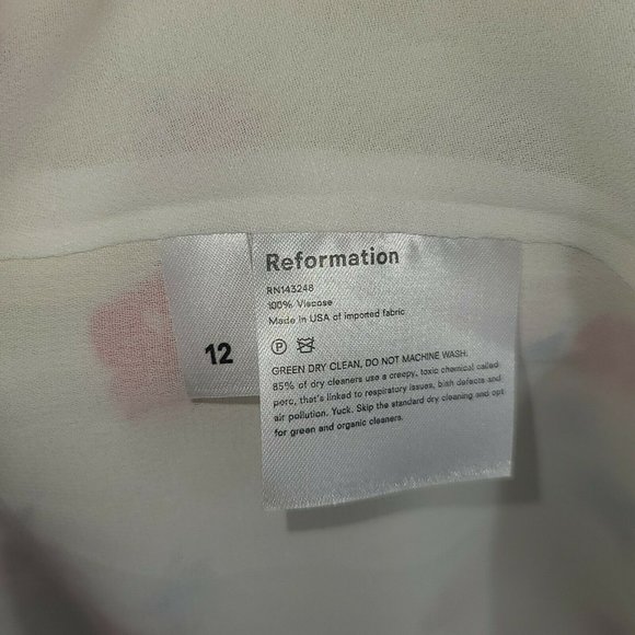 Reformation Juliette Dress in Changall size 12 New - Picture 12 of 12